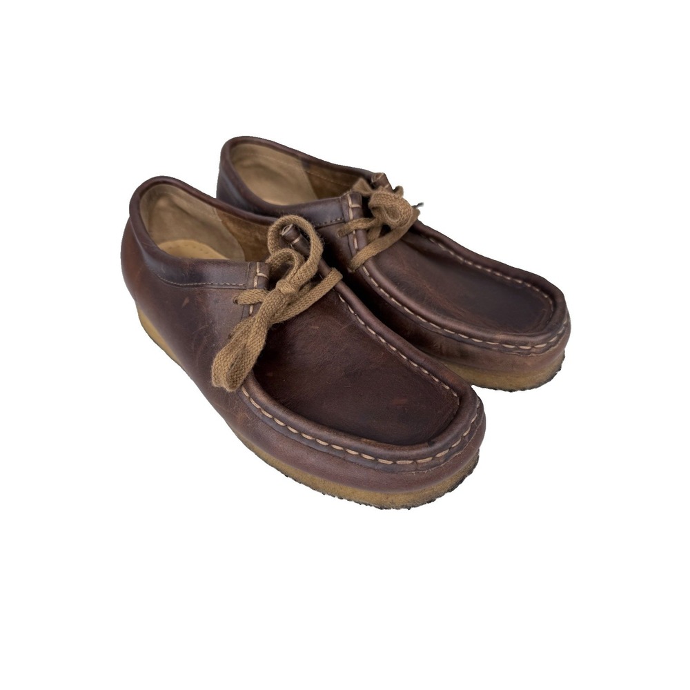 Clarks Originals Wallabee Womens Size 6.5 Brown Casual Leather Moccasin Shoes
